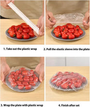 100pcs Disposable Food Cover Plastic Shopper Bags