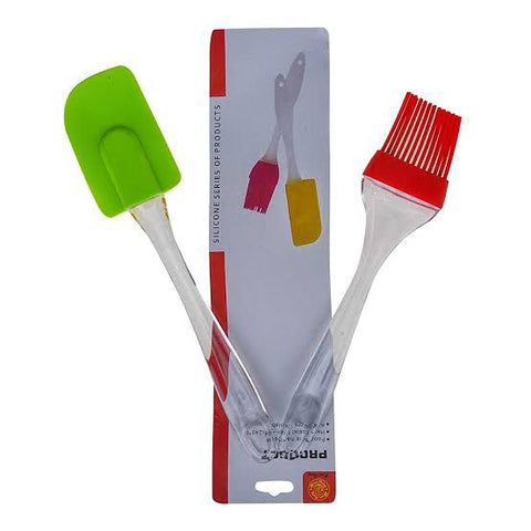 2 in1 Large Silicon Spatula Brush  Acrylic Handle Good Quality