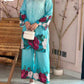 Digital Floral Silk Cord Set – 2Pc"
