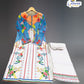 2Pc Swiss Lawn Outfit | Shirt & Bell Bottom Trouser