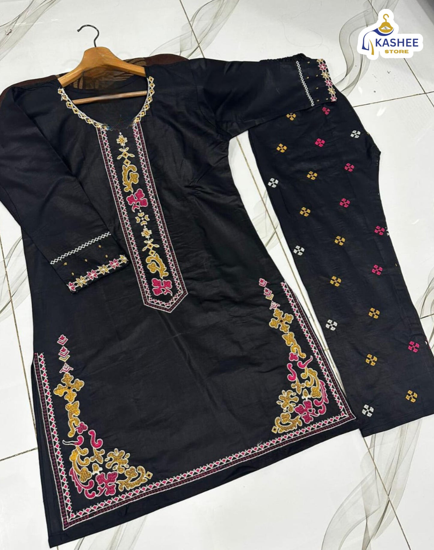 Embroidered Soft Cotton 2Pc | Shirt & Flapper