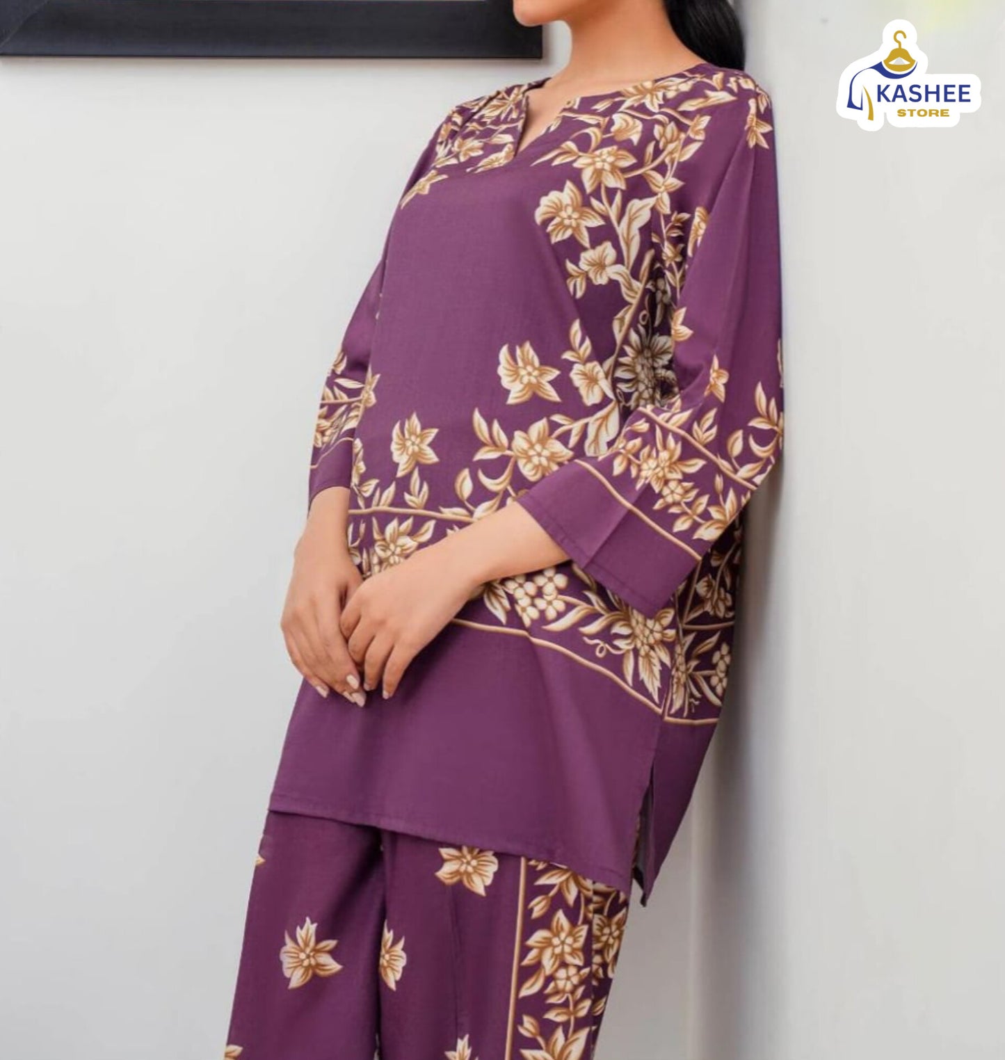 Digital Printed 2pc Co-ord Set – Shamose Silk