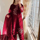 Luxury 3Pc Embroidered Organza Suit with Dupatta & Trouser