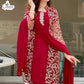. "4Pc Embroidered Organza Gown Set | Inner, Trouser & Dupatta"