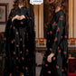 Rose Embroidered 3pc Suit – Shamose Silk with Organza Dupatta "
